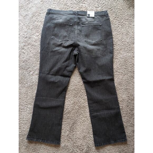 Nine West Women's Plus Size Bootcut Black Sculpting Jeans High Rise Stretch 20w - Picture 2 of 6
